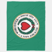 De vlag van Worcester (Massachusetts) Fleece Deken (Voorkant)
