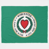 De vlag van Worcester (Massachusetts) Fleece Deken (Voorkant (Horizontaal))