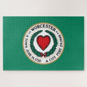 De vlag van Worcester (Massachusetts) Legpuzzel (Horizontaal)