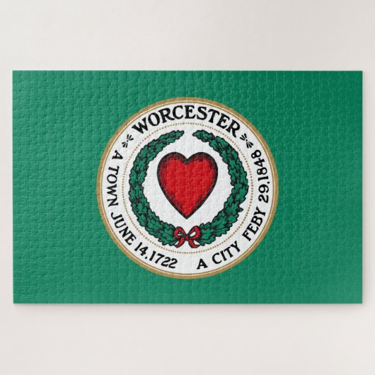 De vlag van Worcester (Massachusetts) Legpuzzel (Horizontaal)