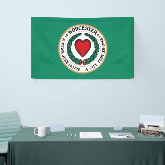 De vlag van Worcester (Massachusetts) Spandoek (Beurs)