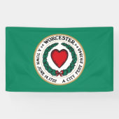 De vlag van Worcester (Massachusetts) Spandoek (Horizontaal)