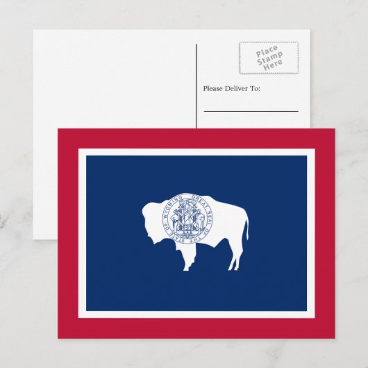 De vlag van Wyoming Briefkaart (Voorkant / Achterkant)