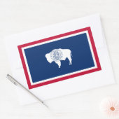 De vlag van Wyoming Rechthoekige Sticker (Envelop)