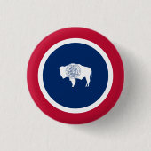 De vlag van Wyoming Ronde Button 3,2 Cm (Voorkant)
