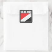 De vlag van Zeeland, de vlag van Zeeland Vierkante Sticker (Tas)