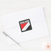 De vlag van Zeeland, de vlag van Zeeland Vierkante Sticker (Envelop)