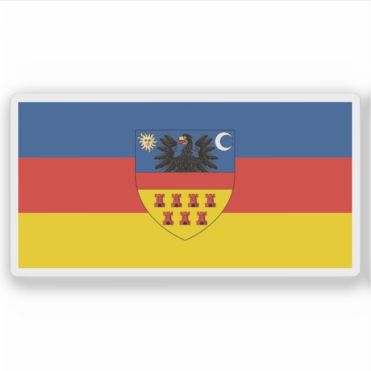 De vlag van Zevenburgen Sticker (Voorkant)