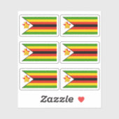 De vlag van Zimbabwe - een collectie Sticker (Vel)