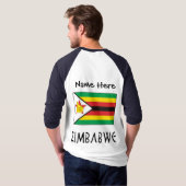 De vlag van Zimbabwe en Zimbabwe met de Mannen van T-shirt (Achterkant volledig)