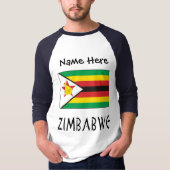 De vlag van Zimbabwe en Zimbabwe met de Mannen van T-shirt (Voorkant)