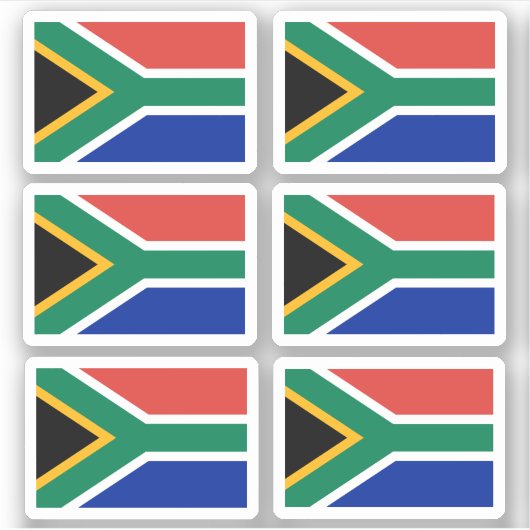 De vlag van Zuid-Afrika - een collectie Sticker (Voorkant)