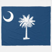 De vlag van Zuid-Carolina Fleece Deken (Voorkant (Horizontaal))