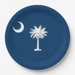 De vlag van Zuid-Carolina Papieren Bordje