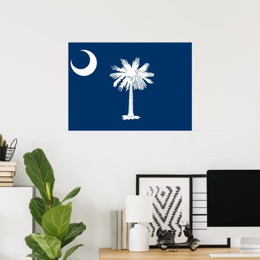 De vlag van Zuid-Carolina Poster (Thuiskantoor)