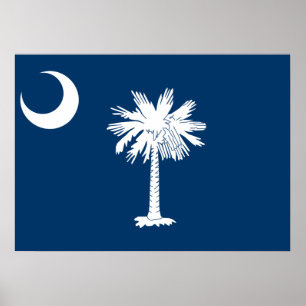 De vlag van Zuid-Carolina Poster