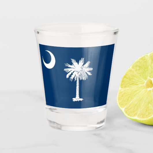 De vlag van Zuid-Carolina Shot Glas (Voorkant)