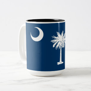 De vlag van Zuid-Carolina Tweekleurige Koffiemok