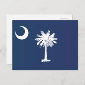 De vlag van Zuid-Carolina, VS Briefkaart (Voorkant / Achterkant)