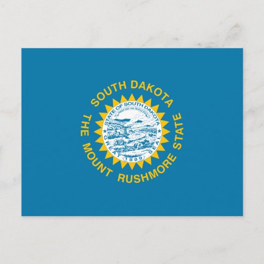 De vlag van Zuid-Dakota Briefkaart (Voorkant)