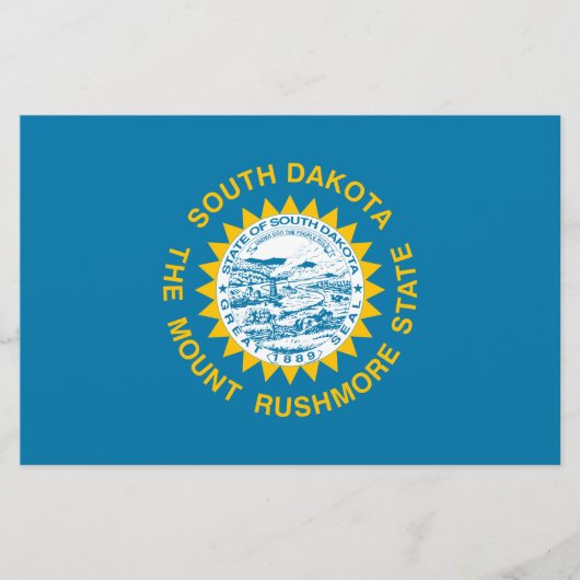 De vlag van Zuid-Dakota Briefpapier (Voorkant)