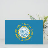 De vlag van Zuid-Dakota Briefpapier (Staand voorkant)