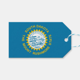 De vlag van Zuid-Dakota Cadeaulabel