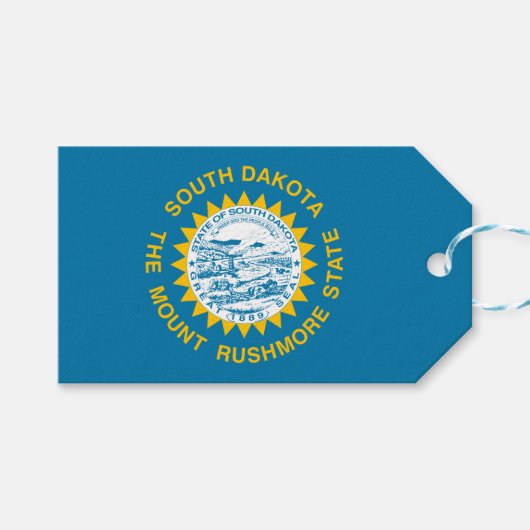 De vlag van Zuid-Dakota Cadeaulabel (Voorkant (Horizontaal))