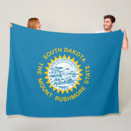 De vlag van Zuid-Dakota Fleece Deken