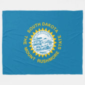 De vlag van Zuid-Dakota Fleece Deken (Voorkant (Horizontaal))
