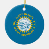 De vlag van Zuid-Dakota Keramisch Ornament (Voorkant)