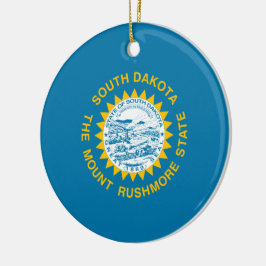 De vlag van Zuid-Dakota Keramisch Ornament