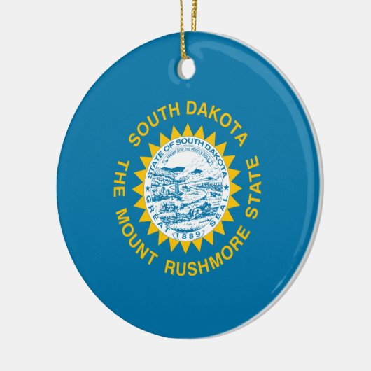 De vlag van Zuid-Dakota Keramisch Ornament (Links)