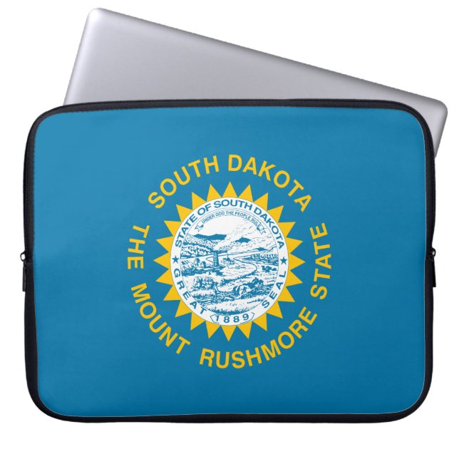 De vlag van Zuid-Dakota Laptop Sleeve (Voorkant)