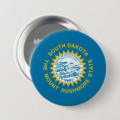 De vlag van Zuid-Dakota Ronde Button 7,6 Cm (Voorkant /achterkant)