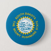De vlag van Zuid-Dakota Ronde Button 7,6 Cm (Voorkant)