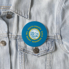 De vlag van Zuid-Dakota Ronde Button 7,6 Cm