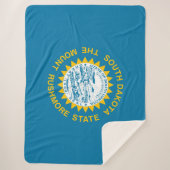 De vlag van Zuid-Dakota Sherpa Deken (Voorkant)