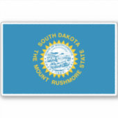 de vlag van Zuid-Dakota Sticker (Voorkant)
