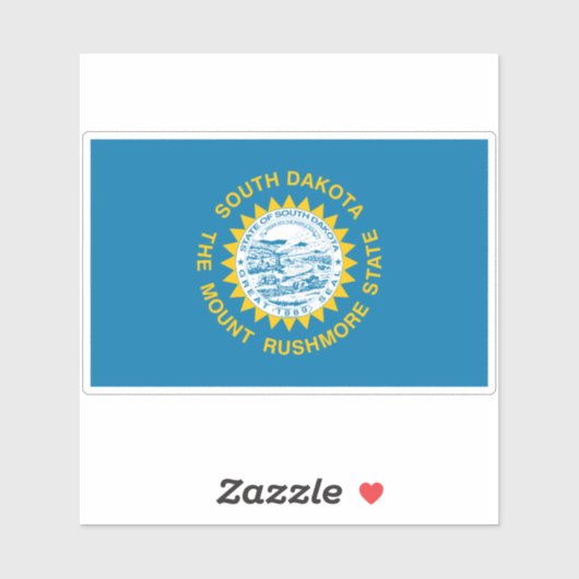 de vlag van Zuid-Dakota Sticker (Vel)