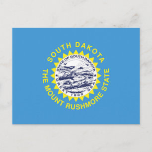 De vlag van Zuid-Dakota, Verenigde Staten van Amer Briefkaart