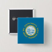 De vlag van Zuid-Dakota Vierkante Button 5,1 Cm (Voorkant /achterkant)
