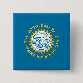 De vlag van Zuid-Dakota Vierkante Button 5,1 Cm