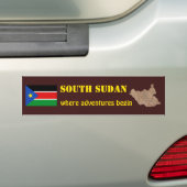 De Vlag van Zuid-Soedan + De Bumpersticker van de (Op auto)