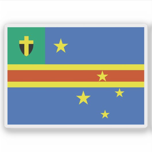 De vlag van Zuid-Vanuatu, Melanesië, Oceanië Sticker (Voorkant)