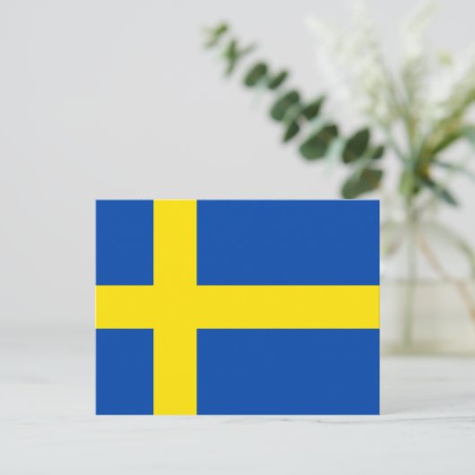 De vlag van Zweden Briefkaart (Staand voorkant)