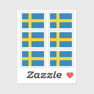 De vlag van Zweden Collectie pack van 6 Sticker