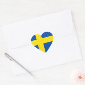 De vlag van Zweden Hart Sticker (Envelop)
