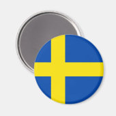 De vlag van Zweden Magneet (Voorkant / Achterkant)