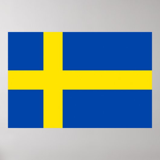 De vlag van Zweden Poster (Voorkant)